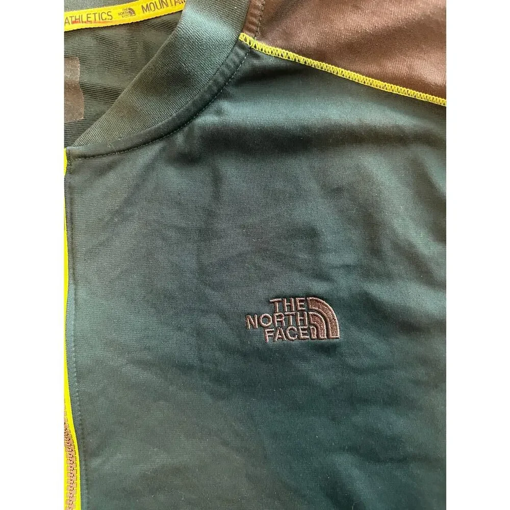 THE NORTH FACE Mountain Athletics Men's Large Track Jacket, Full Zip, Green/Blue